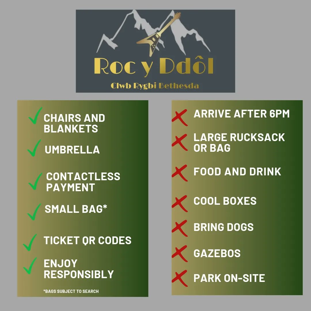 CRBethesda's tweet photo. 📣Top Tips Roc y Ddôl 2023📣
🍻🍷☂️🪑🌞🎫👜💰💃🕺🎵🎸
4 CWSG i fynd...
Ticedi:
https://t.co/kVJ43L6U1E
#rocyddol #pesda https://t.co/mYPCMEzycI