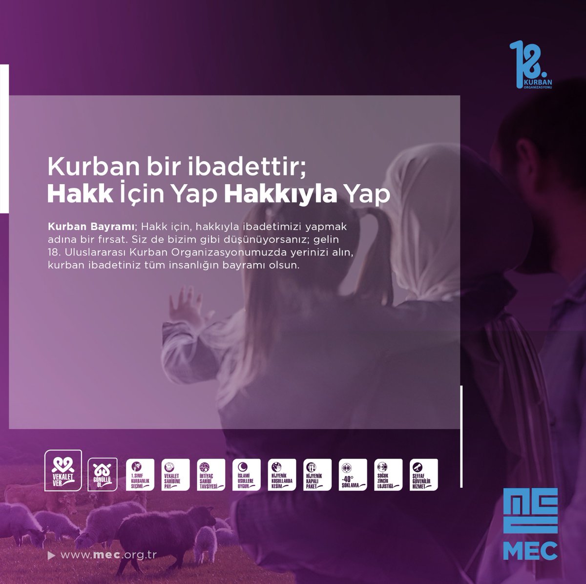 Sayın <a href="/yenisafakwriter/">yusuf kaplan</a>

Teslimiyet ve samimiyetimizin tezahürü kurban ibadetimizi HakkıylaKurban bilinciyle yerine getirmeye, sevgimizle paylaşıp hak sahiplerine ulaşmaya,

Sizleri, #HakkıylaKurban etiketiyle bu bilinci yaymaya davet ediyoruz.