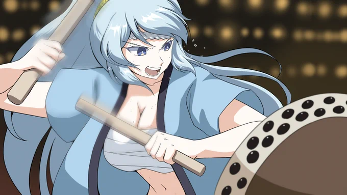 そーれそれそれお祭りだぁぁぁぁぁぁぁぃ!!!! #夏の侵略OP #夢境画廊