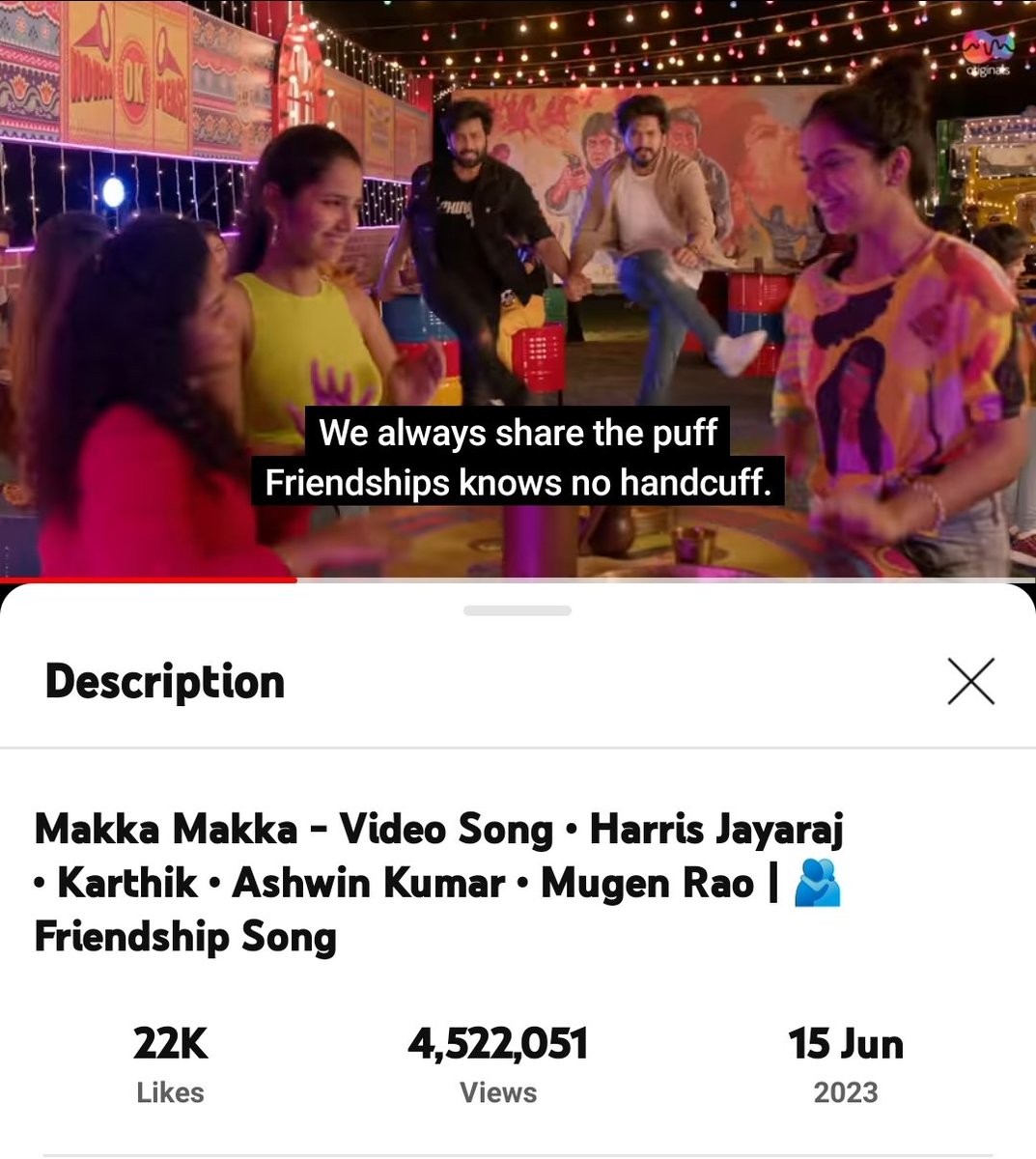 Pushkala8762228's tweet photo. #MakkaMakka hits 4.5m #Ashwinkumar 🥳🤩🥳 https://t.co/hGVhXn8OXv