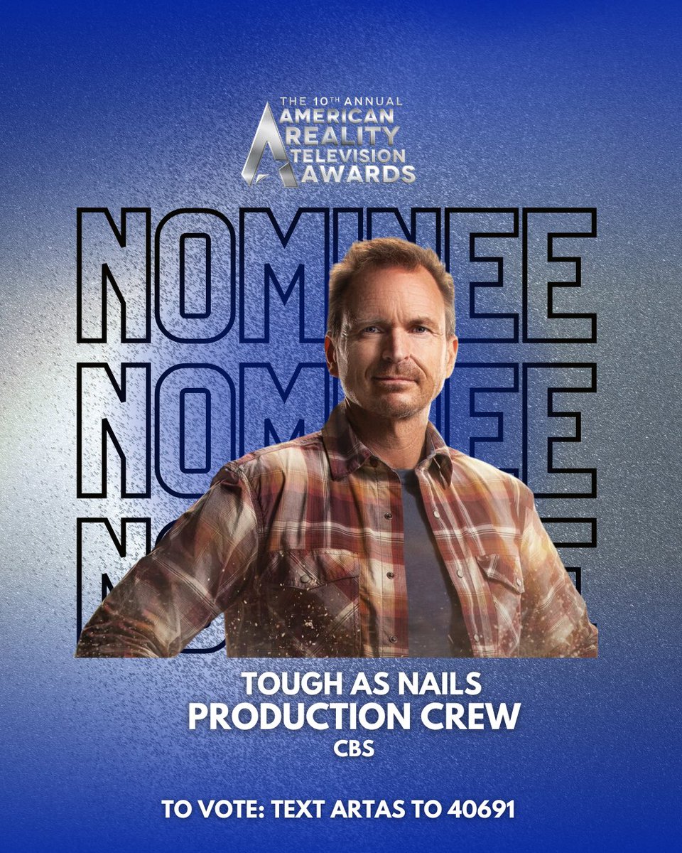 PhilKeoghan's tweet photo. . @ToughAsNailsCBS has been nominated in two categories for the @RealityAwardsTV! Vote for us NOW until July 20th in Editing and Production Crew categories and then be sure to tune in for the all new Season 5 on July 2nd at 8pm on @CBS 
https://t.co/uet8ZvUV6D https://t.co/VglDvCBYzV