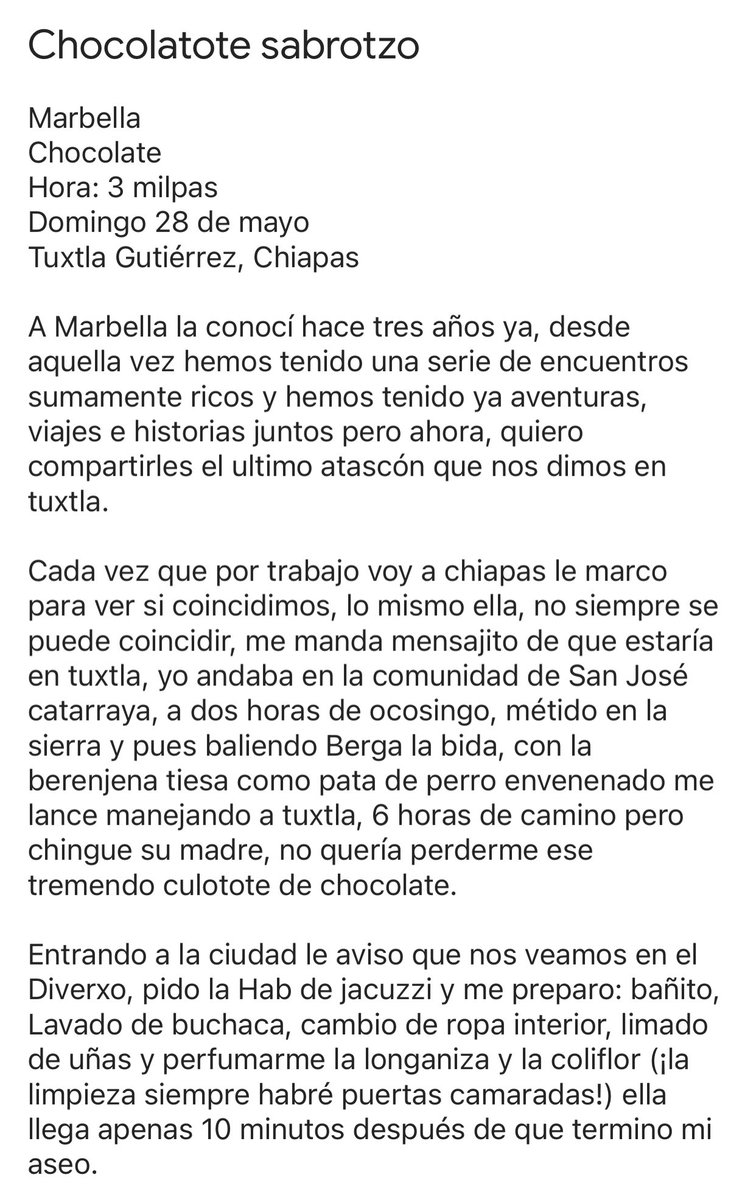 perritoconropa's tweet photo. Acá una breve reseña de mi ultimo encuentro con @Marbellasexi en Tuxtla, #culodechocolate #negrasabrotza #sabor #escort
Pd. La foto es de cuando me la lleve a Tolantongo #culodeoro #laboutiquevip https://t.co/cd1NiJLvqe