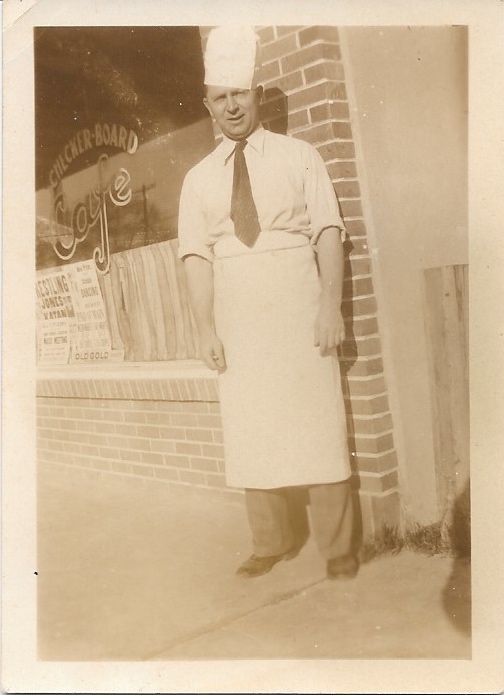 A family member found an old photo that may prove an old family legend:  Phoebe Ann Moses aka Annie Oakley and my gma's great aunt, supposedly gave them money to start a restaurant during the Depression.  Found this photo of my gpa. #AncestryHour