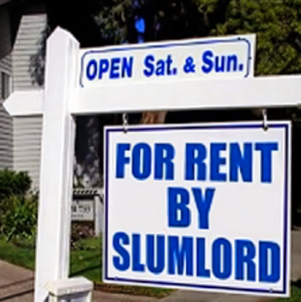 OneStruggleSF's tweet photo. Despite what they may claim, landlords are not benevolent  “providers of housing” yielding only a meager profit for all the work they do: ignoring calls for repairs, painting over roaches, and stealing your security deposit. https://t.co/o24YuO5Ier