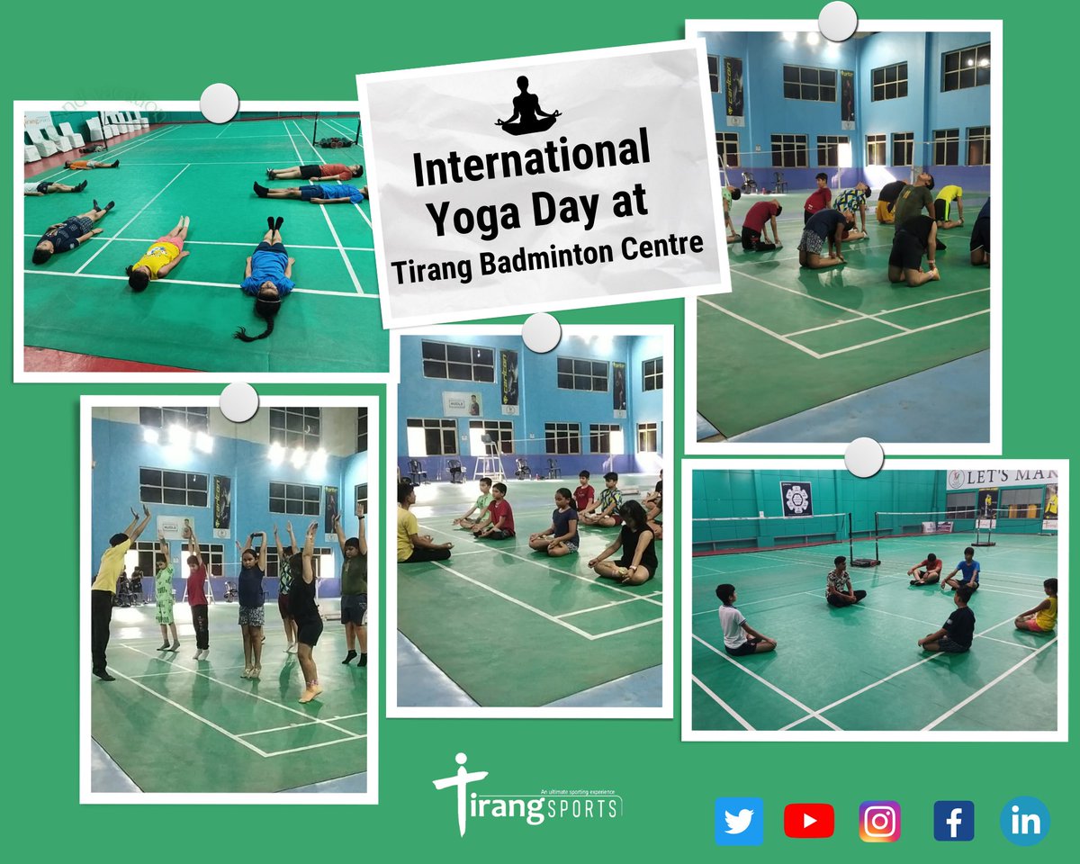 TirangSports's tweet photo. Let's celebrate the unity of body, mind and spirit through the practice of Yoga. Happy #InternationalYogaDay! 🌺🧘‍♂️

Some glimpses of #YogaDay at Tirang Badminton Centres 🇮🇳
#PMModi #YogaForHealth @BJP4India @BJP4Delhi https://t.co/uZvJWA08Si