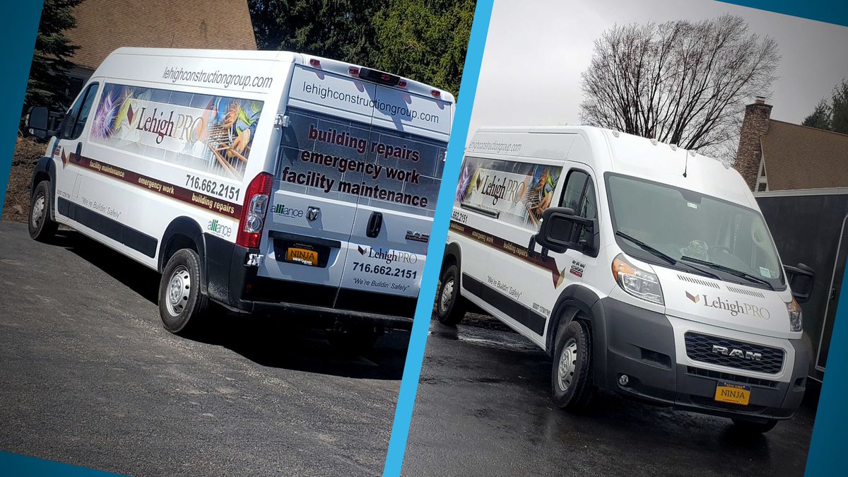 NinjaGraphicsNY's tweet photo. Take your brand on the go with a vinyl wrap from Ninja Graphics! We wrapped several vans for Lehigh PRO &amp; they’re generating buzz on the road. A wrap is a cost-effective way to advertise your business 24/7. Contact us today to learn more about how we can help your business grow! https://t.co/FSyOyAhTJA
