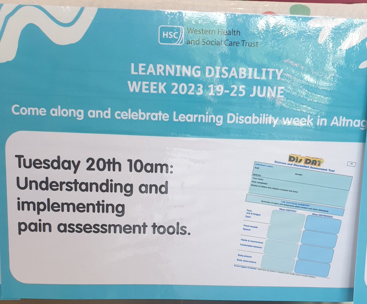 clionaghMcElhi1's tweet photo. Marking Learning Disability week Sinead Gallagher Acute Liaison Nurse @altnagelvin is providing workshops everyday to raise awareness of the needs of people with a learning disability. #equityforall
#chooseLearningDisabilityNursing
@WesternHSCTrust
#AGreatPlaceToWork https://t.co/dNZvNXKSBo