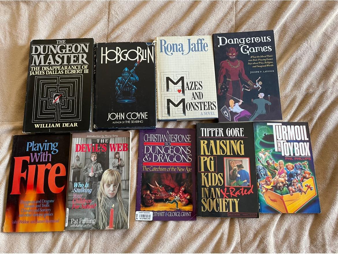 A look at a few of the books on my 'Satanic Panic' bookshelf.