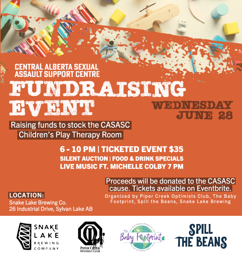 CASASC2's tweet photo. What are you doing next Wednesday, June 28?
We'll be in Sylvan Lake @snakelakebrewco
We are honored to be a part of a fundraising event being held by some of our partners!
Proceeds go towards toys for our Child Play Therapy room.

Get your tickets here:
https://t.co/GsoYuzctxG https://t.co/SFAH0PII0N