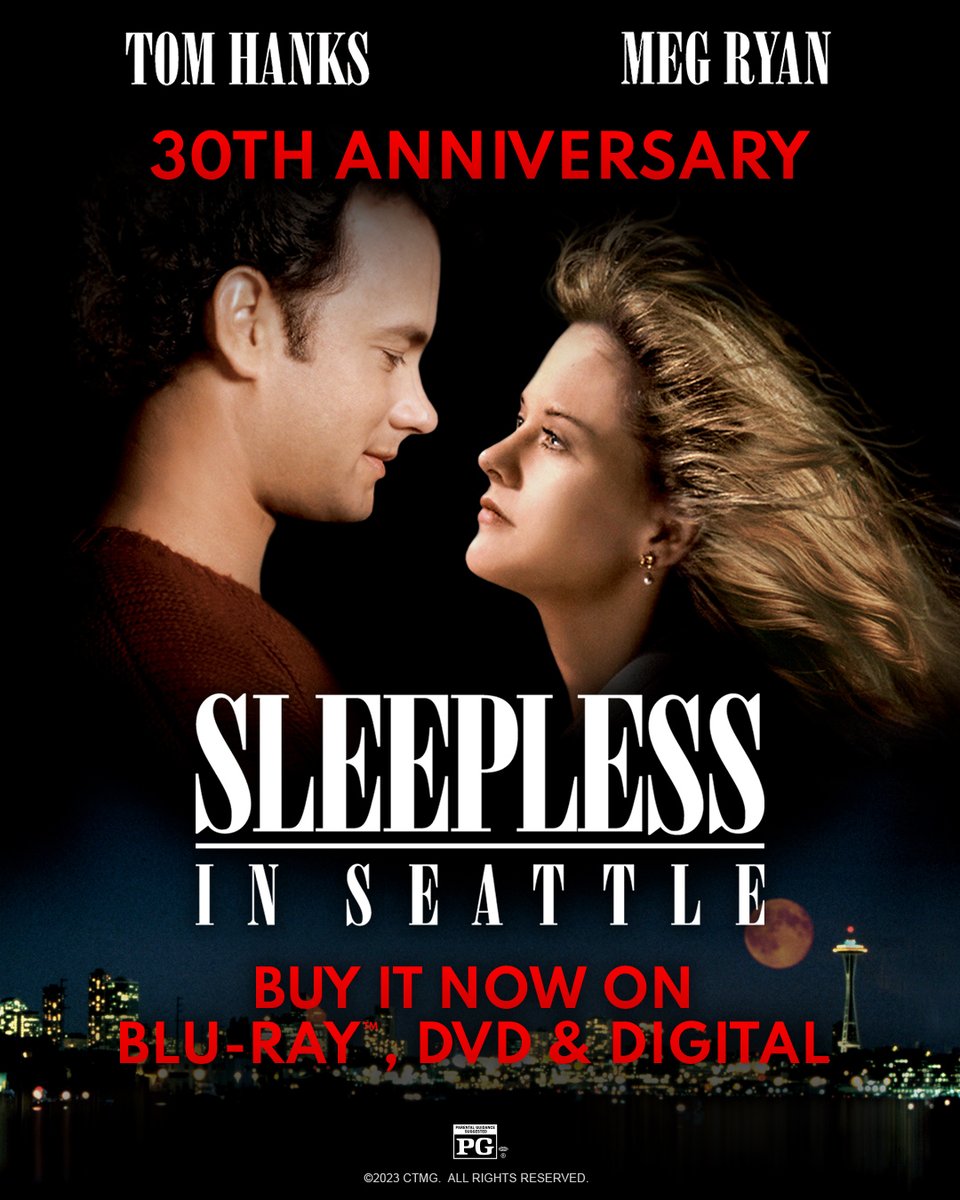 Fall in love with #SleeplessInSeattle all over again for its 30th anniversary. Buy it now on Blu-ray, DVD, and Digital: bit.ly/Sleepless30