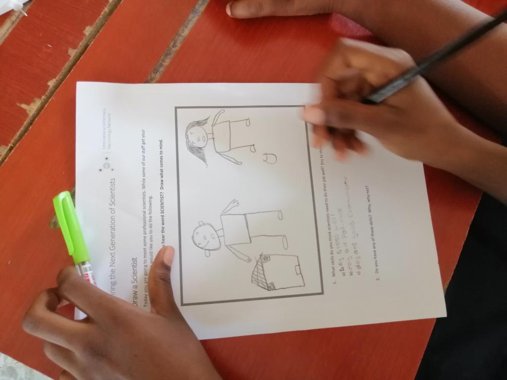 estherkanduma's tweet photo. What is in a drawing? Our mindset, belief and perception #allinthemind. It takes such an interesting drawing #drawascientist to discover that  they too can become great #scientists #womeninscience #WomenInSTEM @IntVetVaccNet @AfolayanFunmila @AjayiPonmile @Evicsholar @etuknma https://t.co/mC5eJSXjo2