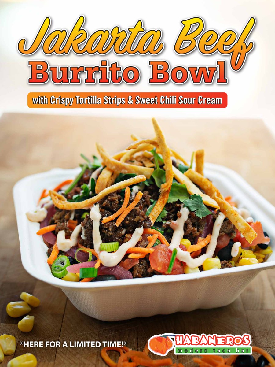 HabanerosMTB's tweet photo. Our style is Modern Mexican Fusion. Here for a limited time only, Jakarta Beef. Traditionally Indonesian, but with our twist. Come try something new!
#jarkarta #jakartabeef #indonesian #madeinhouse #modernwithAtwist #modernmexicanfusion #mexicanfusion https://t.co/6cO6ufx7Jv