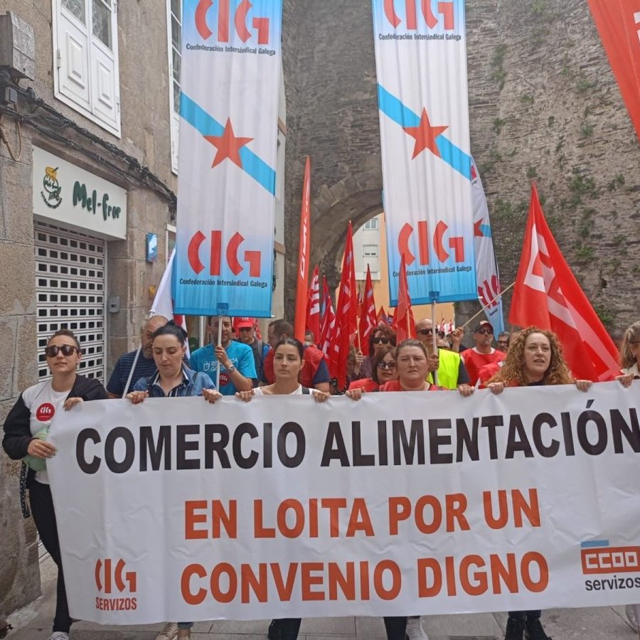 ⚠️UGT e USO traizoan o persoal do comercio de alimentación de #Lugo asinando por atrás o convenio colectivo ❌A patronal remitiu este martes comunicado anunciando o acordo sen que mediara sequera convocatoria da comisión negociadora
ℹ️cig.gal/nova/ugt-e-uso…