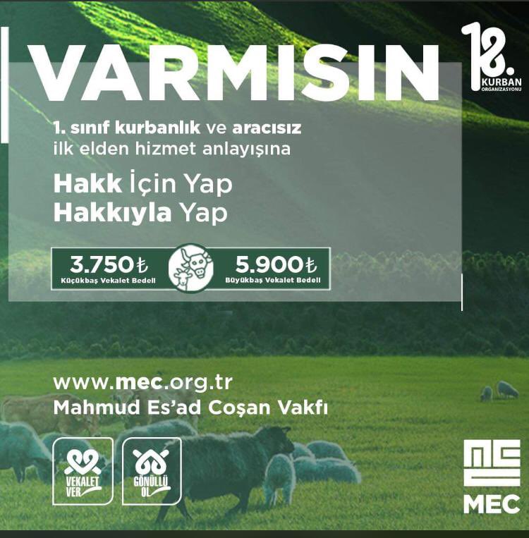 Recepciftci42's tweet photo. Allahu Ekber Allahu Ekber Allahu Ekber La İlahe İllahlah Bismillah Allahu Ekber
 @mecvakfi_
  #HakkıylaKurban https://t.co/5sIMBhZG8T