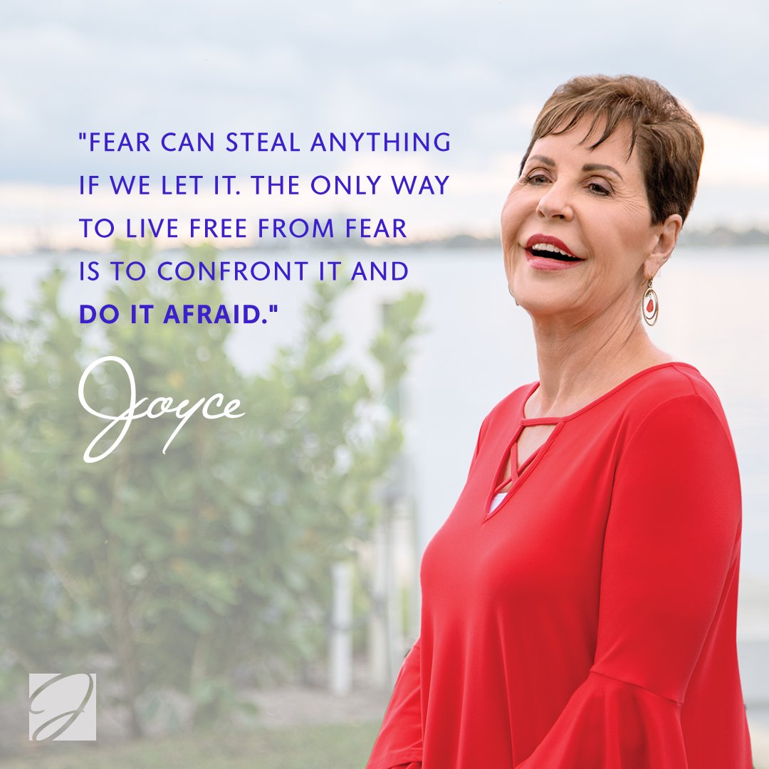 Is fear holding you back? You can embrace courage in the face of fear and boldly step into the wonderful plans God has for your life. Join Joyce's 10-day study at joycemeyer.org/DoItAfraidStudy for extra encouragement on how to do it afraid!