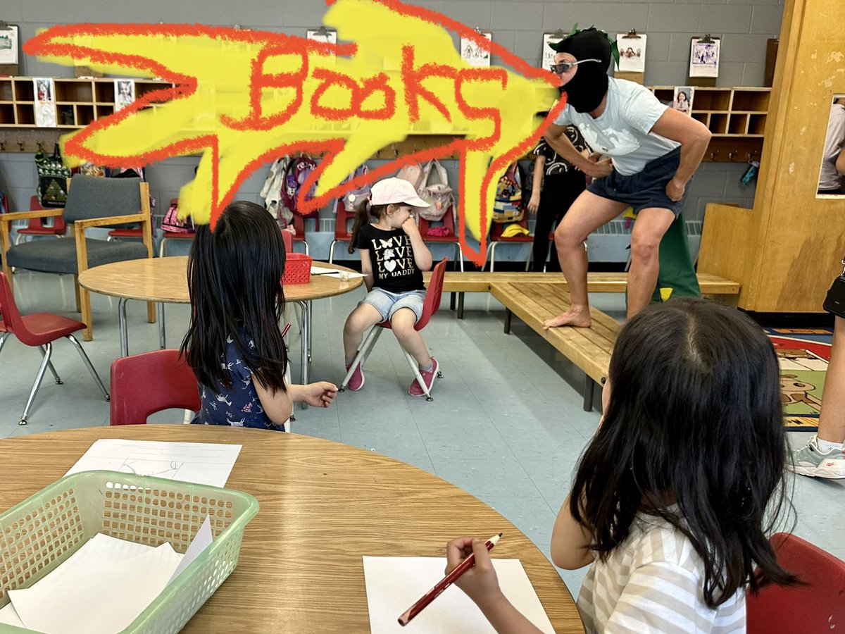 Cresthaven_203's tweet photo. Rare photo of the Library Dragon as it swooped into our classroom demanding the return of overdue books! @mbulgutch you missed this rare sighting yet again! #polkaroo https://t.co/ORJrAVIpkp