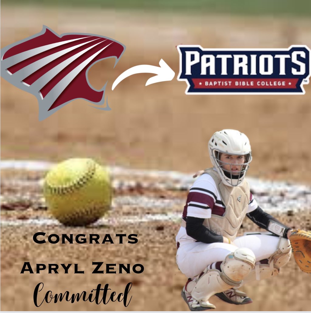 Congrats to Apryl Zeno! Go Be Great! Cougar to Patriot! 
#Get2overGot2