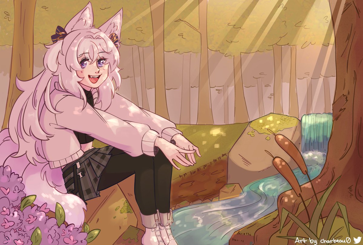 postcard art for <a href="/VULPlXIE/">Vulpixie⛩️🦊</a> !! if you're going to toomanygames in Philadelphia, be sure to check out her panel on Saturday 💜🙌
