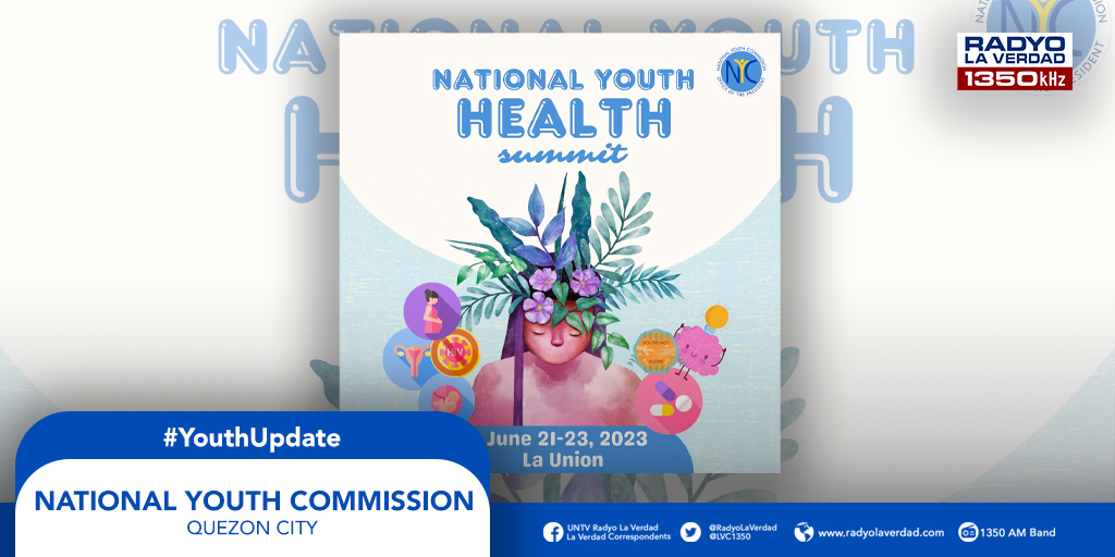 LVC1350's tweet photo. YOUTH UPDATE | 2023 National Youth Health Summit, isasagawa sa La Union sa darating na June 21-23.

via Sammy Barotilla
📷: National Youth Commission https://t.co/MVkV8pXK2J