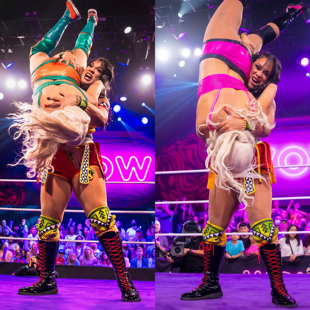 TalaVouTonga's tweet photo. New gear , same mood , Sweet Heat who ? 
🤷🏻‍♀️🤣 #bodyslams 

#tongatuesday don’t play ! 
#kaoz 

#wowsuperheroes #twins #explorepage✨ #wrestling #sister #tagteam #fight #tongatwins #tonga https://t.co/B28y9ZOWfB