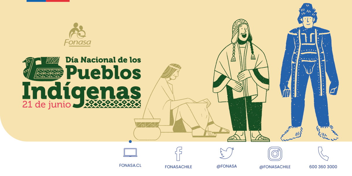 Fonasa's tweet photo. En el #díadelospueblosoriginarios 🙌 @Fonasa saluda y reconoce a los pueblos indígenas de Chile que conmemoran una "nueva salida del sol" 🌞🌙.

¡Bienvenido el #WeTripantu #IntiRaymi #MachaqMara #AringaOra! https://t.co/gPgDPTJkqv