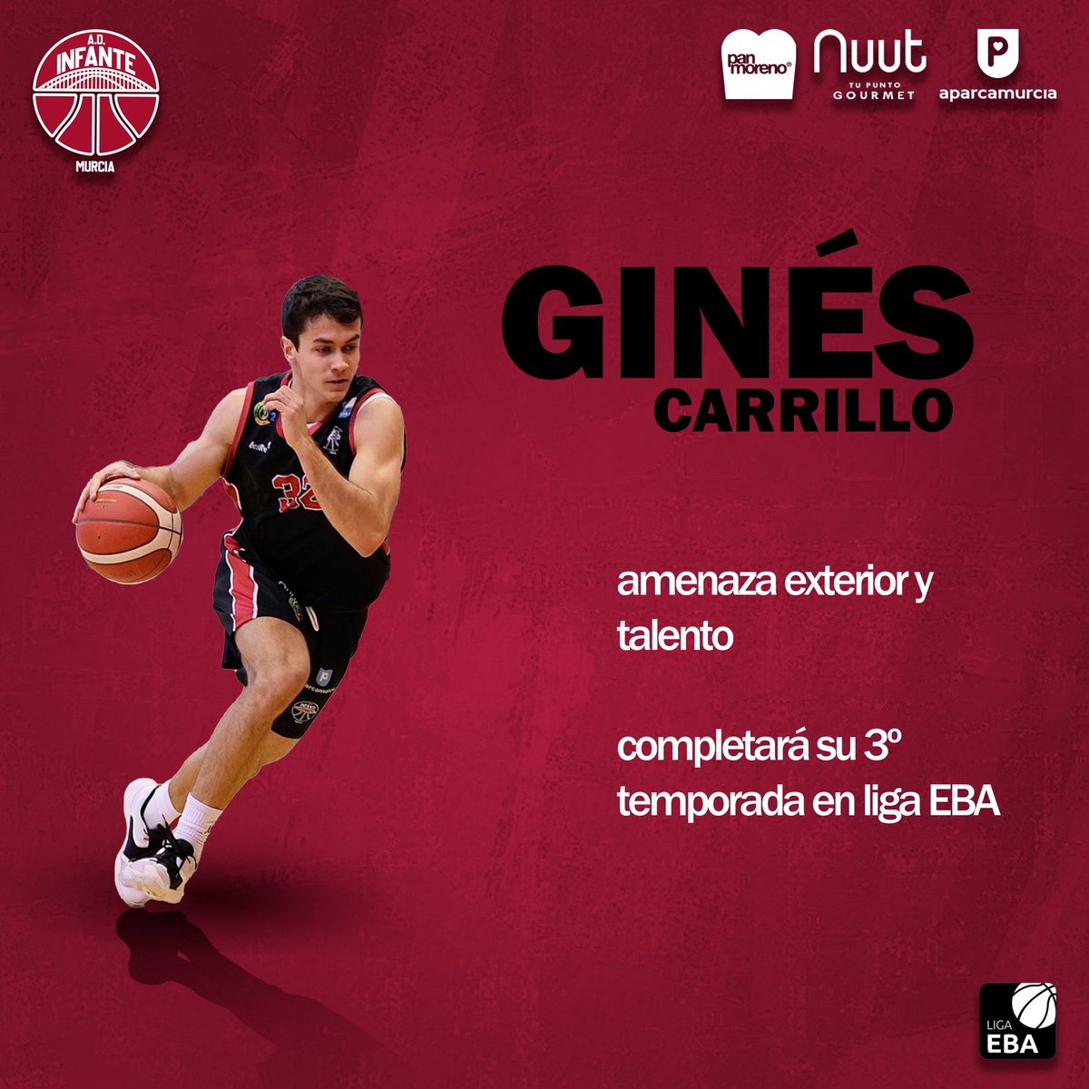 ad_infante's tweet photo. ✍️ Ginés continúa en la #familiainfante 

🏀 Vino a Infante el año pasado tras un buen año en el EBA de Archena. Pese a su juventud, ha cuajado una gran campaña, dejando destellos de su talento.

#FamiliaInfante
#hacemosbarrio https://t.co/k1ANoJCoxF