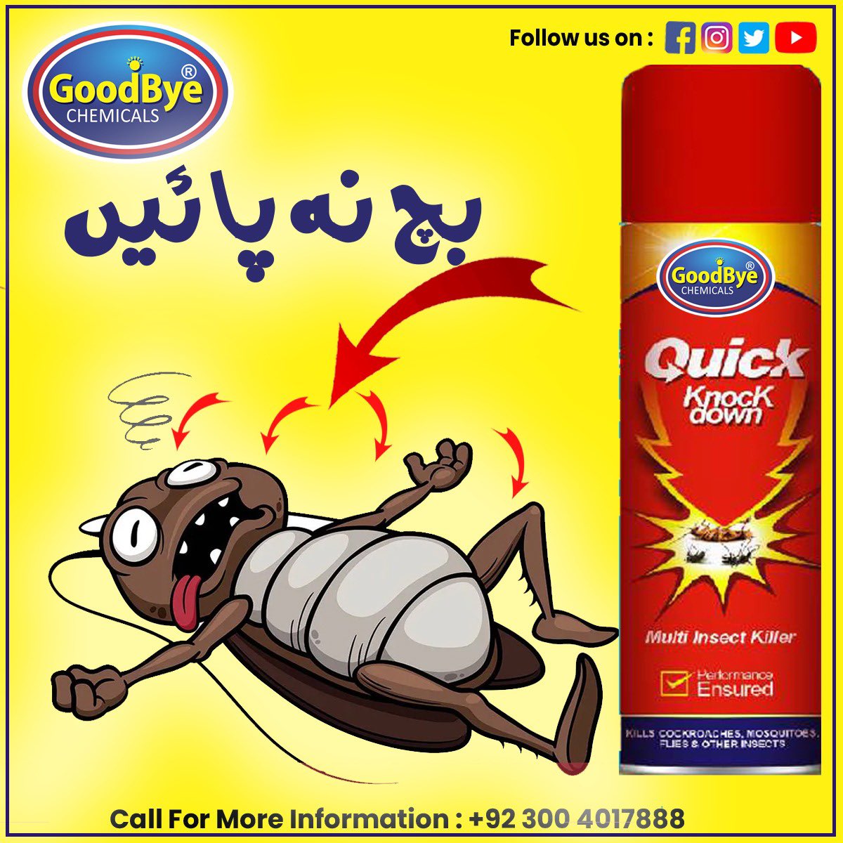goodbyechemical's tweet photo. Say GoodBye to unwanted intruders with GoodBye Quick powerful solution. 

#NoMoreRoaches #InsectKiller #GoodByeQuick https://t.co/ez0Uej1n7Q
