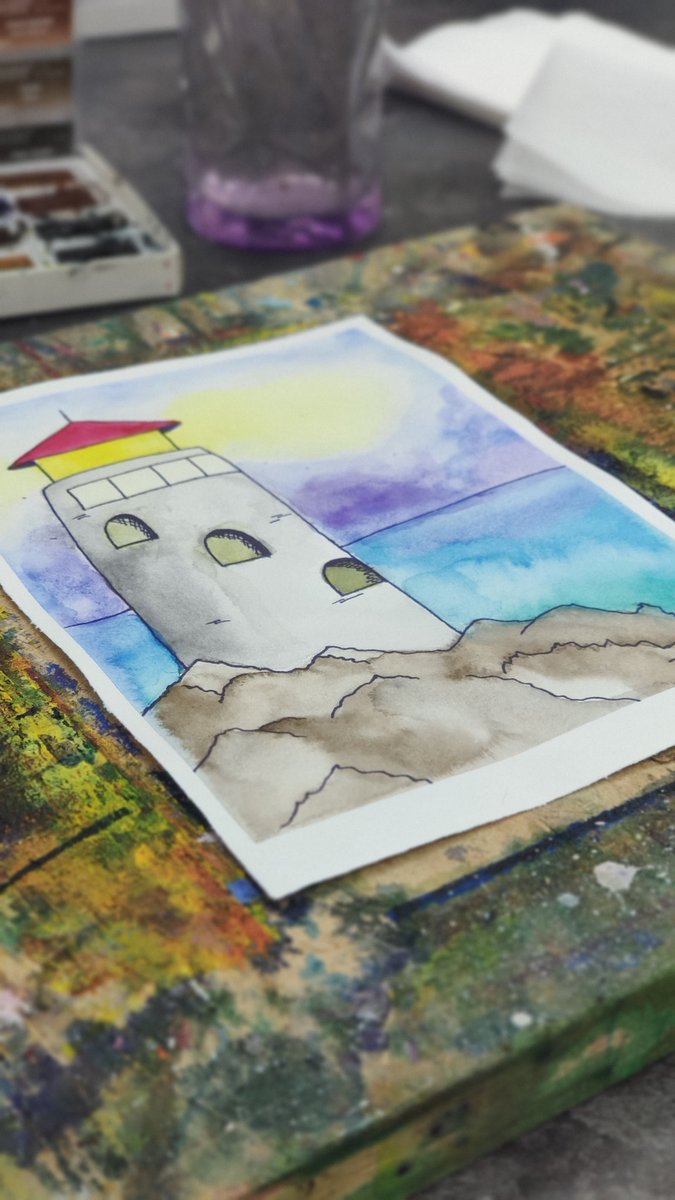 Hi dears 💛

Today I took a watercolor class.  And smoothly we started talking about NFT.  All roads lead here😌
#ArtistOnTwitter #NFTCommunity #nftart
