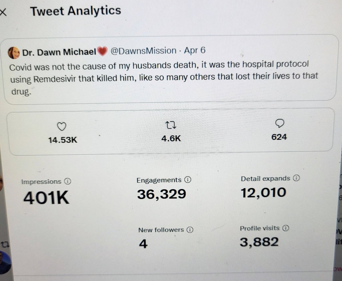 I wrote a handful of Tweets back in April 2022 about Remdesivir. The Tweets were getting hundreds of thousands of views. Then Twitter suddenly banned me for what appeared to be, no reason at all. Two days later, the FDA approved Remdesivir for infants and children. 

I want to…