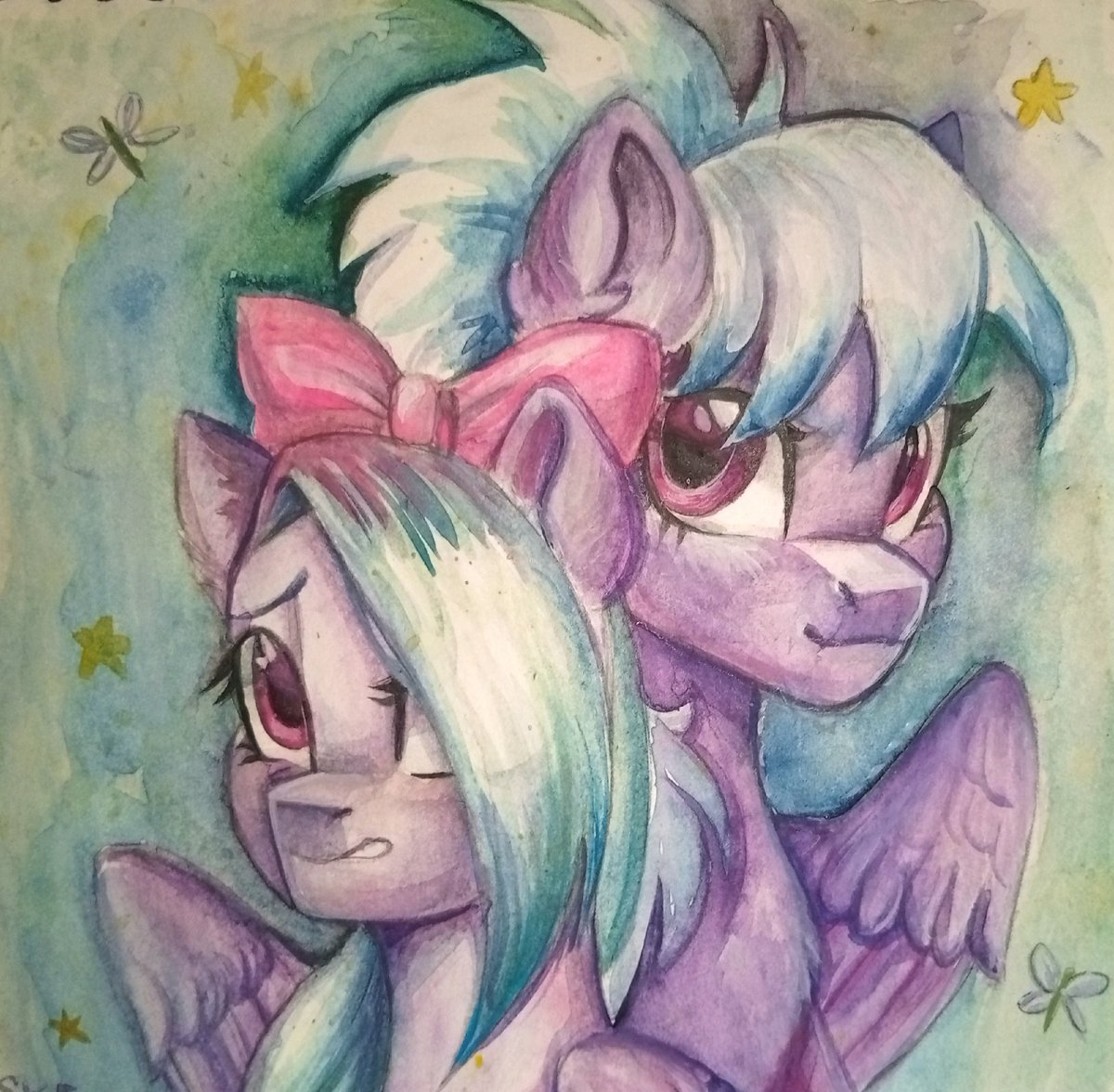 #art #mylittlepony 
Flitter and Cloudchaser ^w^