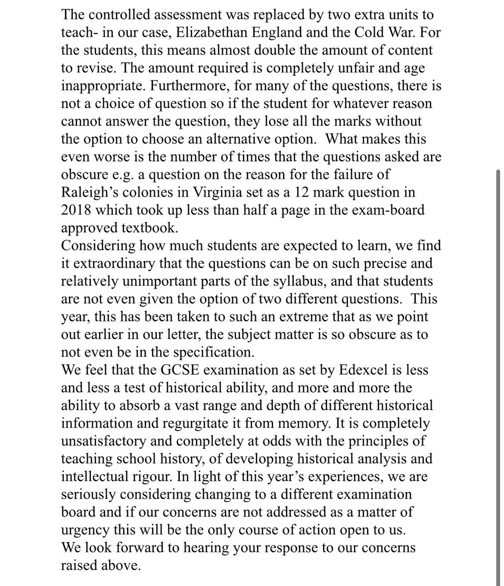 EXCLUSIVE

History teachers following the Edexcel spec for GCSE have written a letter to the exam board criticising this year’s Weimar and Nazi Germany paper

🧵