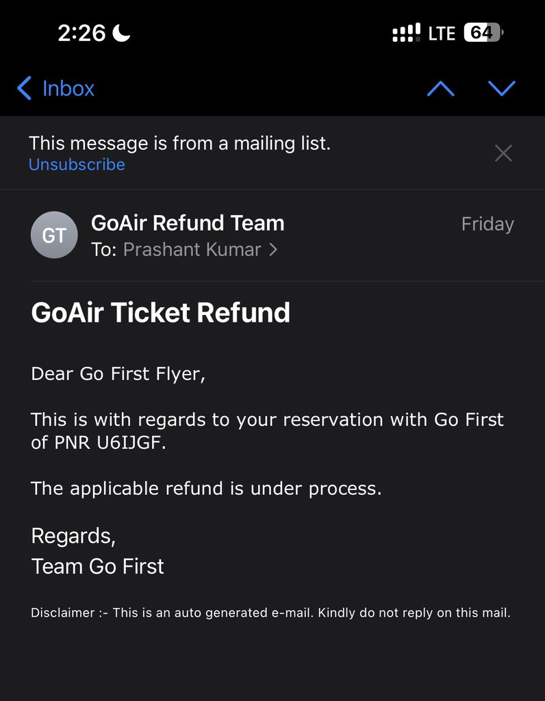 Prashant_Kr_Sh's tweet photo. @DGCAIndia This is so frustrating our tickets money is stuck with @GoFirstairways since two months there not refunding us. What control DGCA have over these incidents. Pls help us .. we need our money to pay back our daily needs ... https://t.co/Fd11JjrrJE