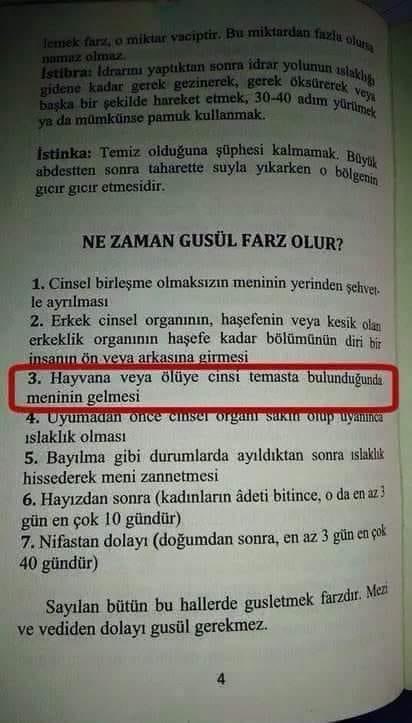 İslam öğretisi;
hayvanlarla(zoofili) ölülerle (nekrofili) ve çocuklarla (pedofili) cinsel ilişkiyi ve tecavüzü önleyen değil 
tam tersine besleyen bilim dışı, 
ahlak dışı, akıl ve mantık dışı 
bir hurafeler bütünüdür.

Meraklısı için kaynak: Seyda Muhammed Konyevi’ye ait…