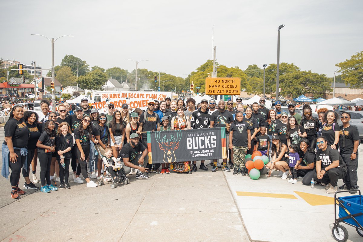 BucksCommunity's tweet photo. Yesterday @Bucks employees joined in on the celebrations at Milwaukee's 52nd Annual Juneteenth Parade!

Check out more photos here: https://t.co/WLEc8ECepL https://t.co/AFGodFKSmU