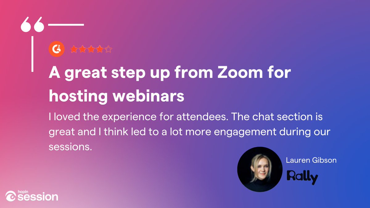 Powering more engaging #webinars is the goal 🙌 Thanks <a href="/rallyuxr/">Rally UXR</a>!
