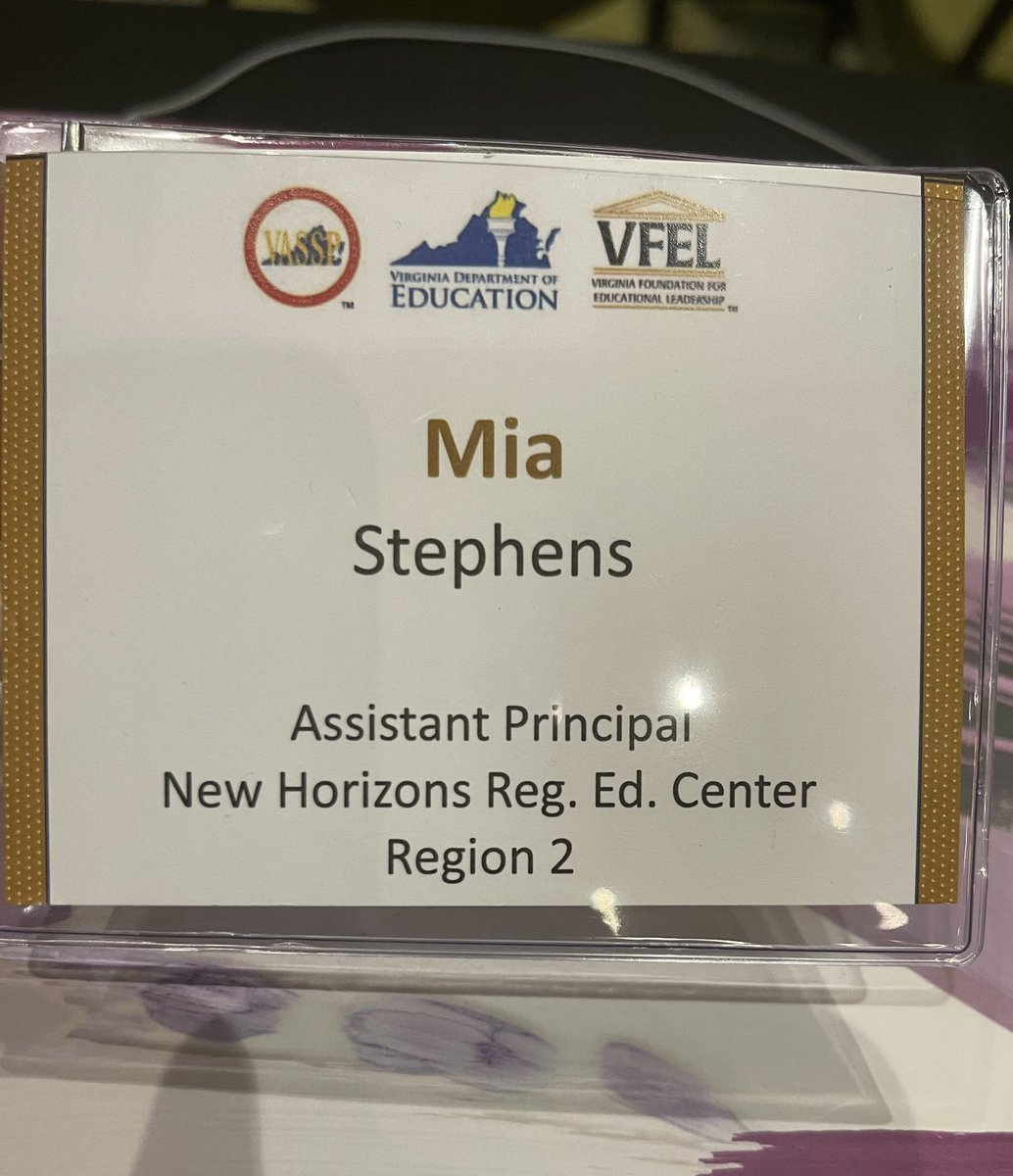 Attending the 95th Annual Virginia Association of Secondary School Principals!  I am excited to be learning amongst so many professional secondary school leaders! @VaPrincipals #OppAwaits23 #BoldlyLearning #NHREC