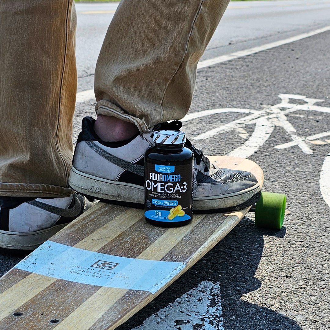 MyAquaOmega's tweet photo. Fuel your active grind with omega-3s - gliding through life on a board and reaping the benefits. 🛹🐟 #Omega3Power #SkateLife #skatequeen https://t.co/7qIw5qgt2O