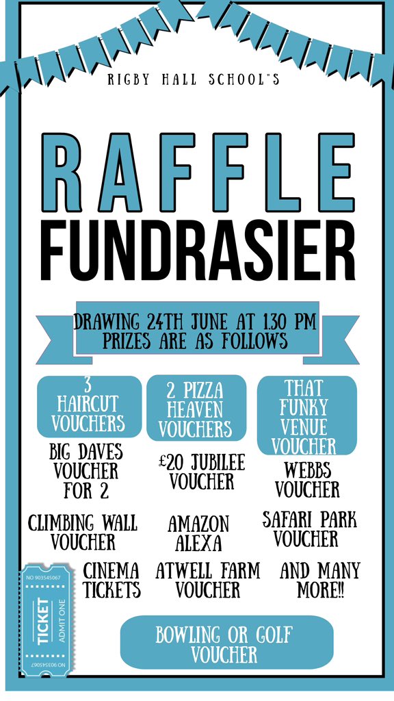 4 days to go !!!! We will have a on the day raffle and these are just some of our fantastic prizes that we have on offer !!! #teamrigby