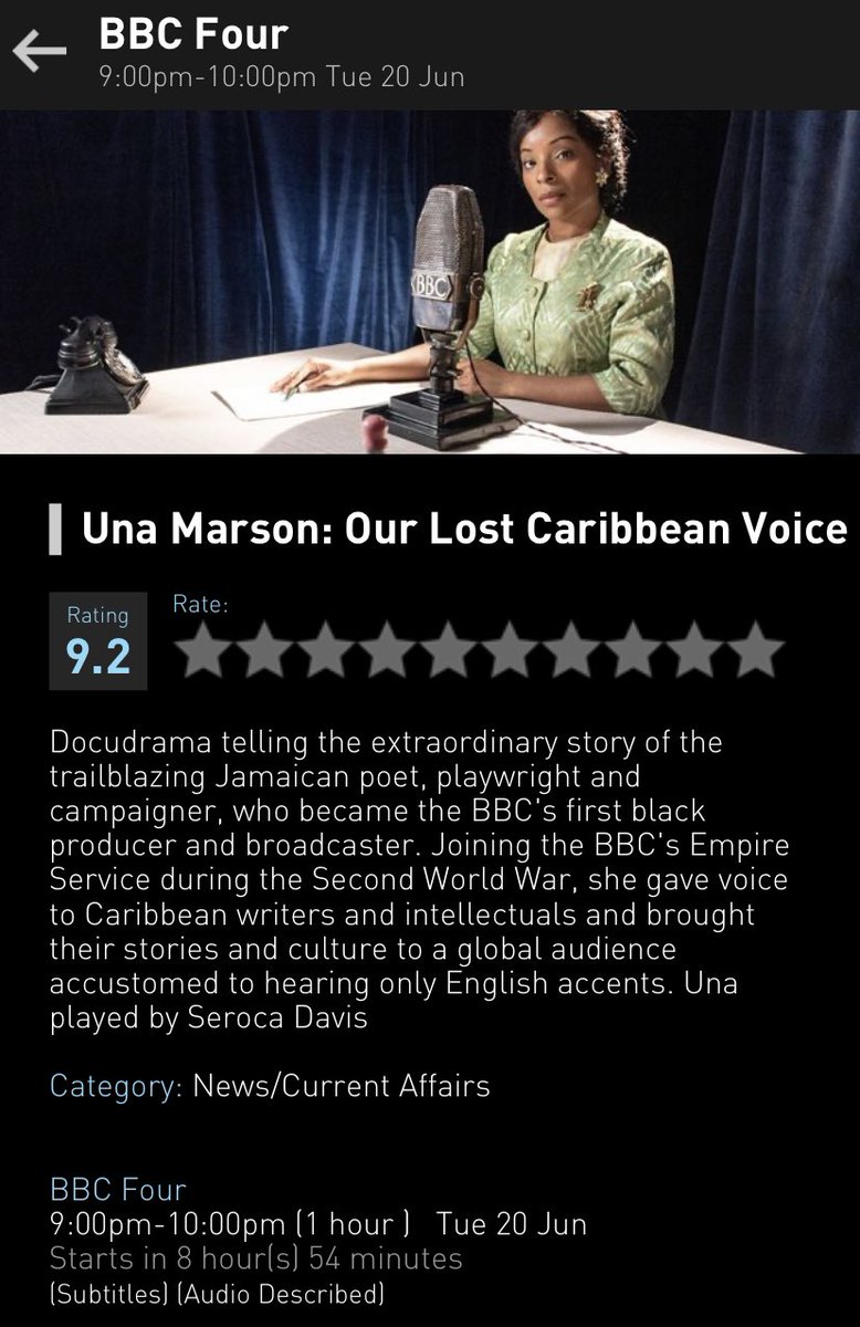 The story of our trailblazer #UnaMarson will be aired again tonight on BBC 4 at 9pm! Seriously NOT to be missed