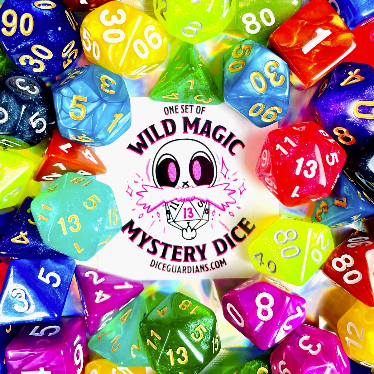 🌈Time to get WILD with the Dice Guardians Wild Magic Mystery Dice! Crackling with chaotic energy, each set of Wild Magic Mystery Dice is a RANDOM DRAW! With 13 color possibilities, try your luck &amp; shop the #diceguardians Store today!🌈🎲✨

diceguardians.com/?utm_source=SM…

#TTRPG #dice