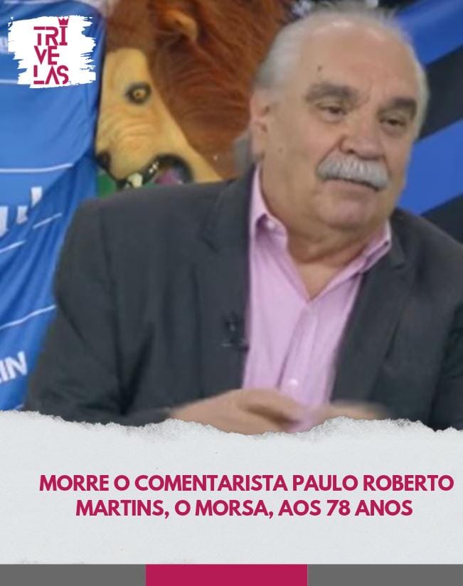 trivelass's tweet photo. Morreu na segunda-feira o comentarista Paulo Roberto Martins, aos 78 anos. Ele teve problemas cardíacos. O corpo dele está sendo velado em Atibaia, no interior de São Paulo, e será velado às 16h no Cemitério Parque das Flores.

+ https://t.co/bPzG3cfwVp