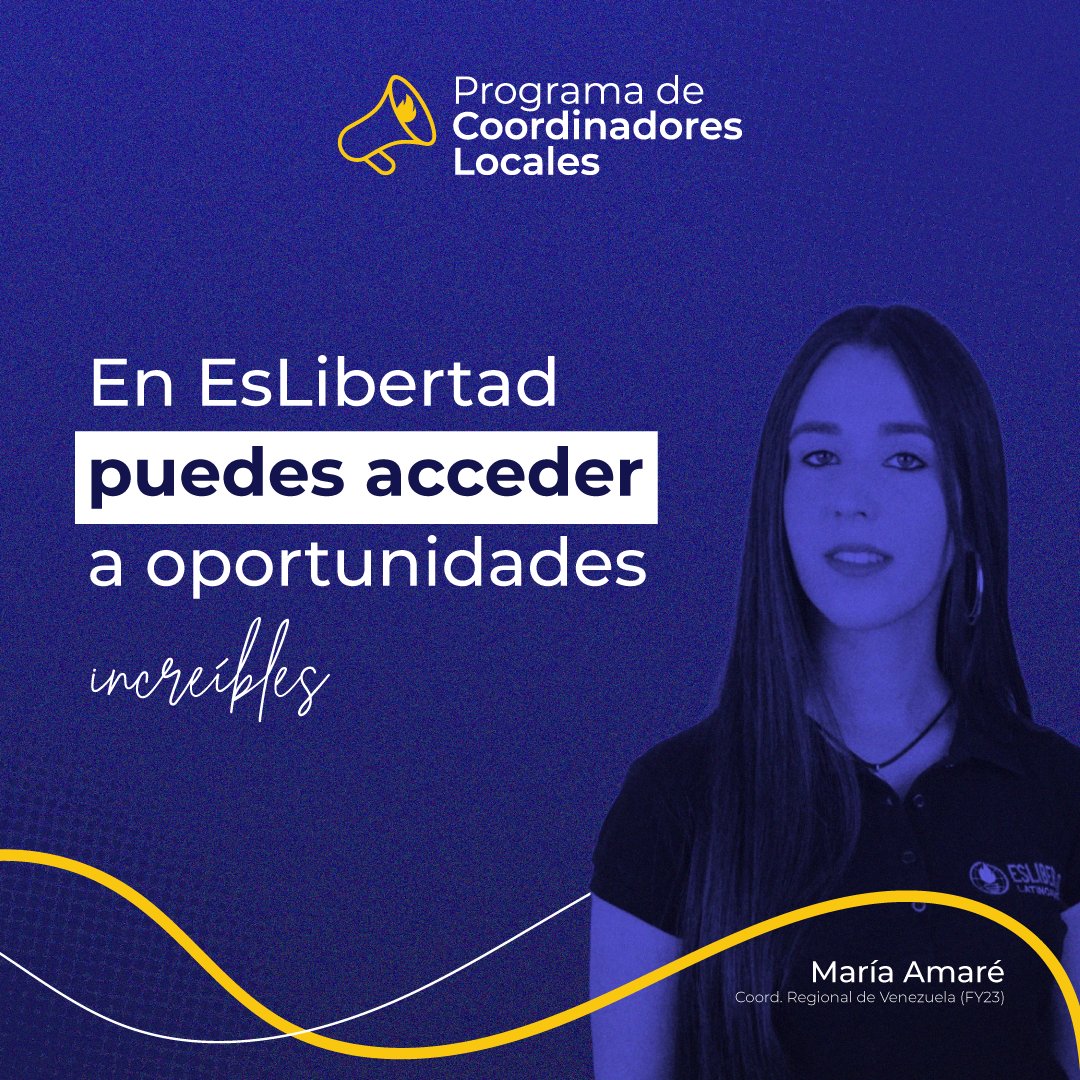 María Amaré te recomienda aplicar al Programa de Coordinadores Locales de #EsLibertad tfaforms.com/4899000
