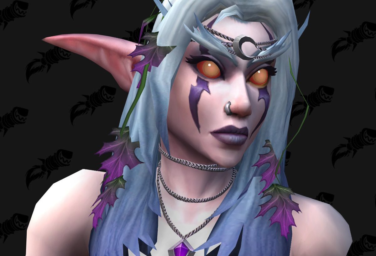 It's so weird that night elves don't have a single moon themed marking even after the shadowlands customizations. Still hoping for Tyrande night warrior tattoos.