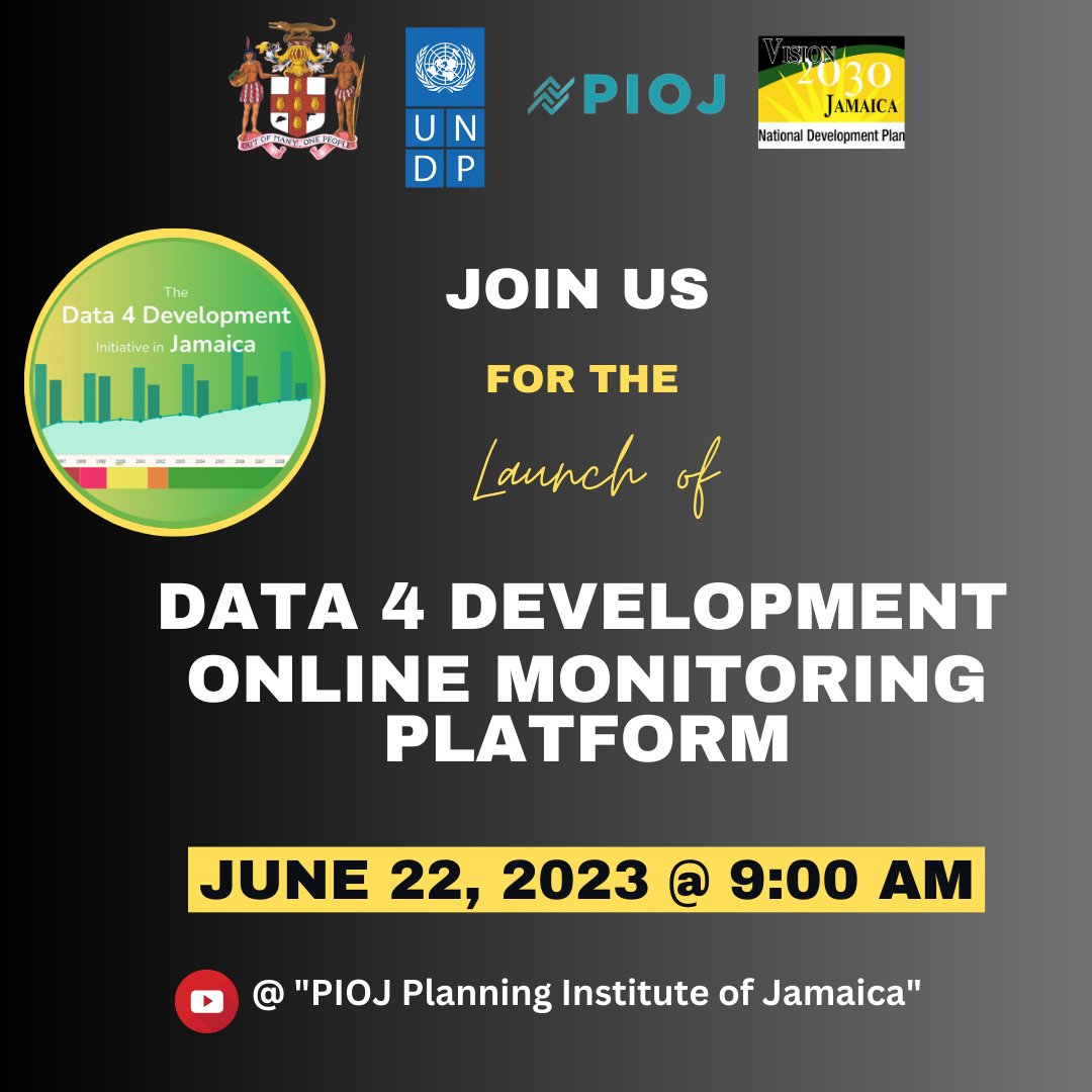 ThePIOJ's tweet image. Join the PIOJ for a demonstration of an online monitoring platform. Tailored for development practitioners: analysts, programme/project managers, professionals in social services, researchers, community leaders.
youtube.com/live/vIMqlMDOR…
#Data4Development