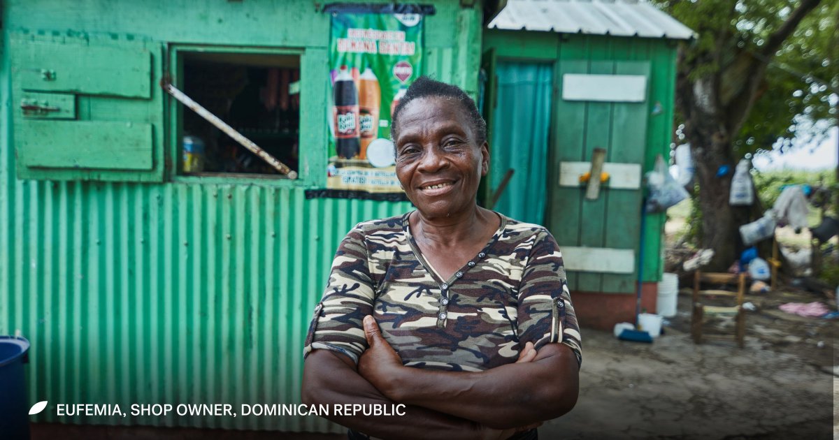 Eufemia is a Haitian refugee who used a Kiva loan to help her grow her convenience store. “With these loans, I was able to keep my family afloat. Now we don’t really worry about food on the table, because business is thriving.' Lend here: bit.ly/3CWhOFn #WorldRefugeeDay