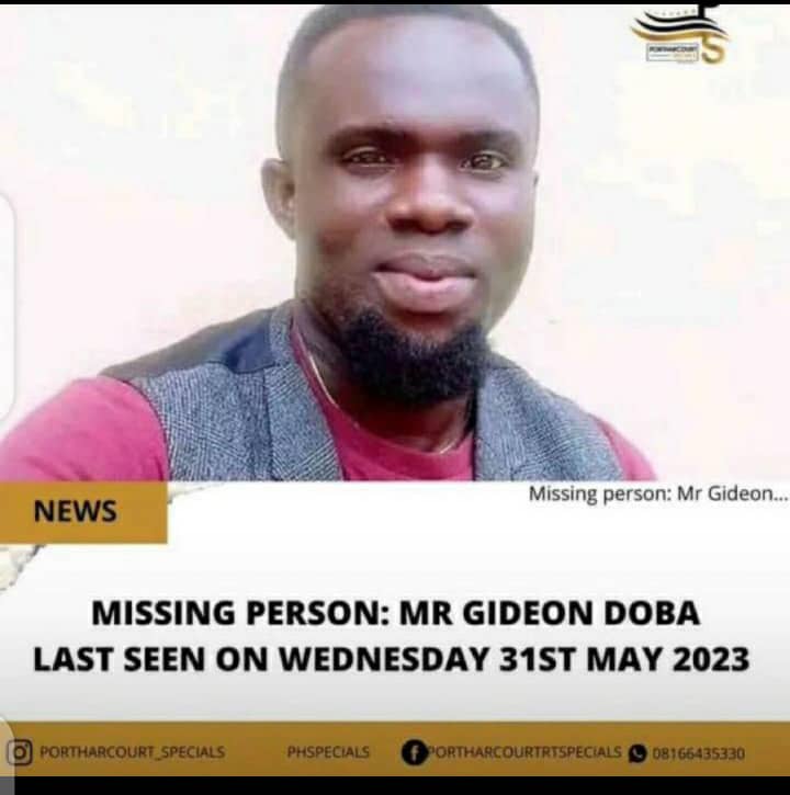 Jacob_Ransom1's tweet photo. This is scientist Gideon Doba.
Last seen on 31st May, 2023 @ Iwofe by Chindah in Port Harcourt, Nigeria.  Should you have any info about his whereabout or have seen him somewhere please contact the nearest police station or call 0806 842 2116. 
Thank You
#FindMlsGideonDoba https://t.co/5iY8MUKlw0