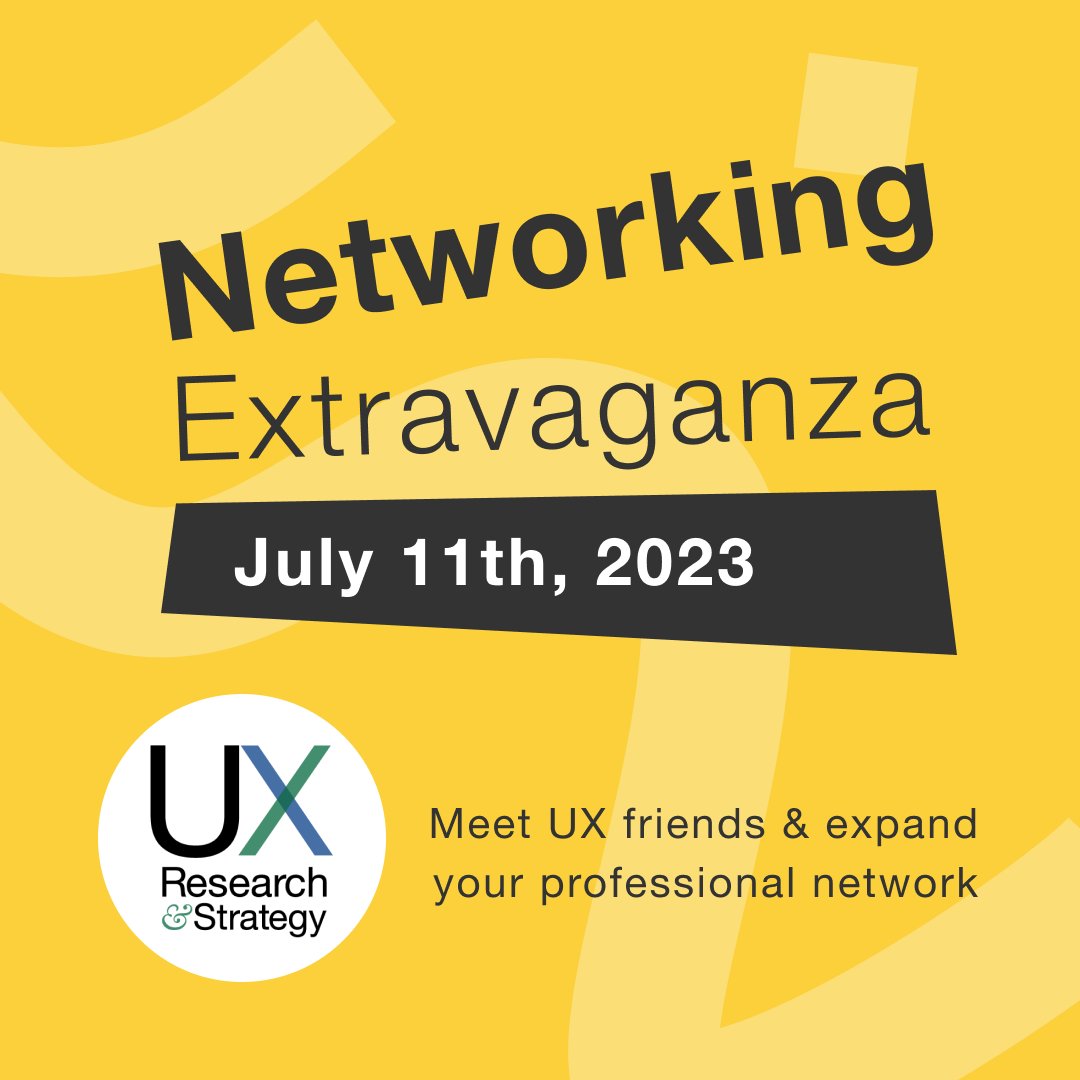 Do you want to increase your UX professional network? Join UXRS for our networking event! ecs.page.link/8WPff 

#UX #UXRS #UserExperience #UXDesign #Psychology #ServiceDesign #UXResearchAndStrategy #Collaboration #DesignThinking #CX #UXDesigner #UXUI #UserExperienceDesign