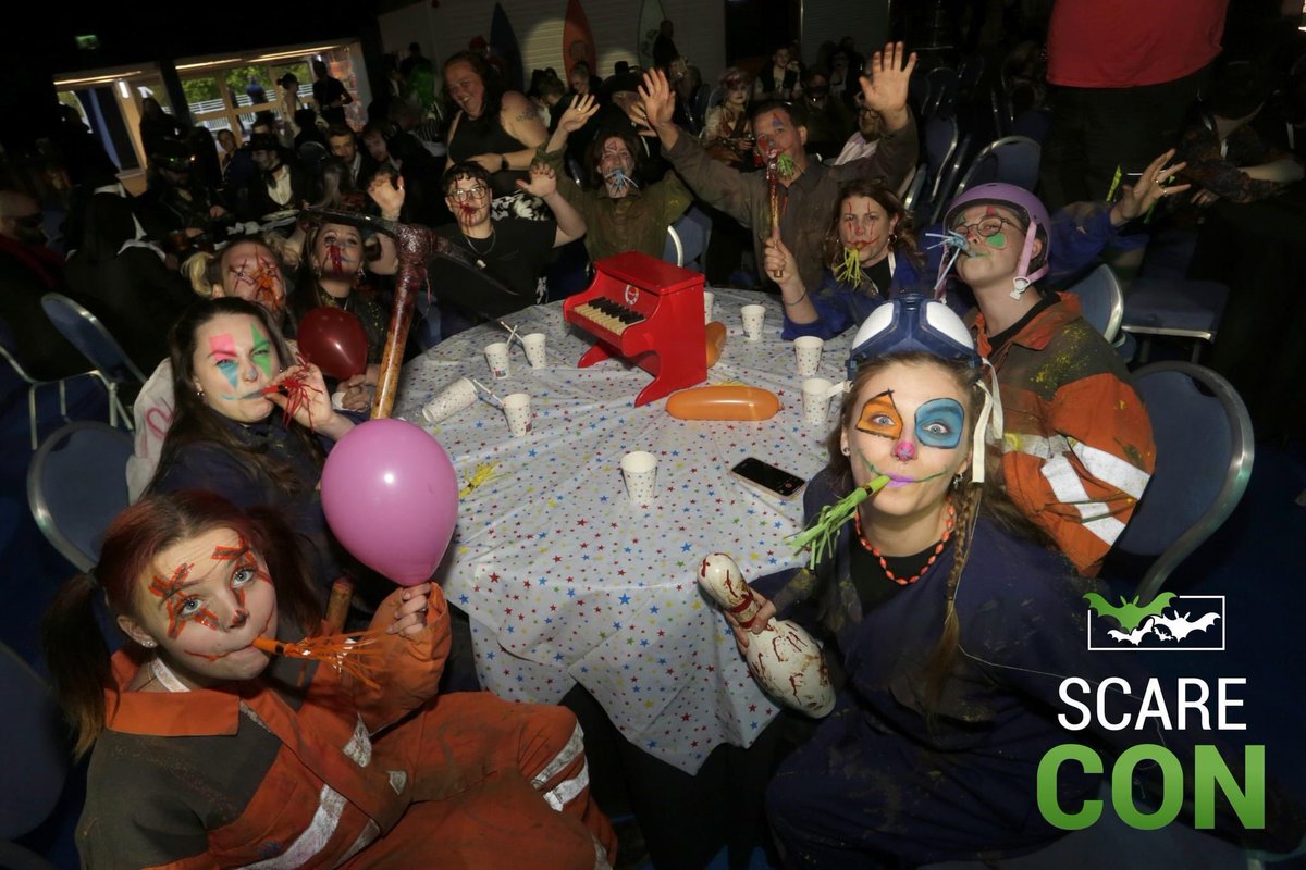 KentScareground's tweet photo. We are BACK ๐
What a spooktakular start to scary season we had at this years #ScareCon @ScareTOUR ๐ป
Swipe to see some pictures of the KSG Team clowning around ๐คก #riseoftherenegades
We canโt wait for you to see whatโs in store for #KSG23 ๐ซฃ
Keep notifications on๐ https://t.co/KmP3S1X8ma