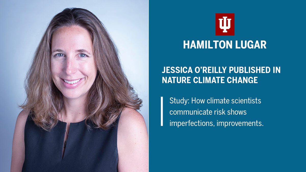 Nature Climate Change published research by IU's Jessica O'Reilly & an international group of climate scientists which shows scientists are finding new ways to present crucial facts about the complex science of future sea-level rise. @AntarcticAnthro news.iu.edu/live/news/2827…