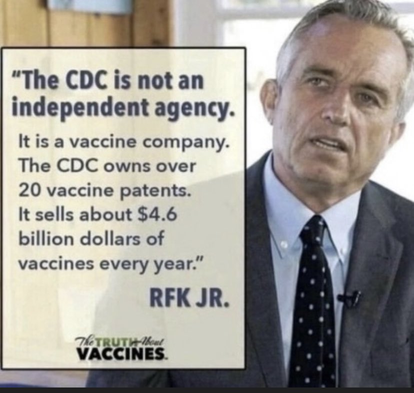 Apparently even RFK knows the CDC is corrupt as hell and should not be dictating law to the American people.